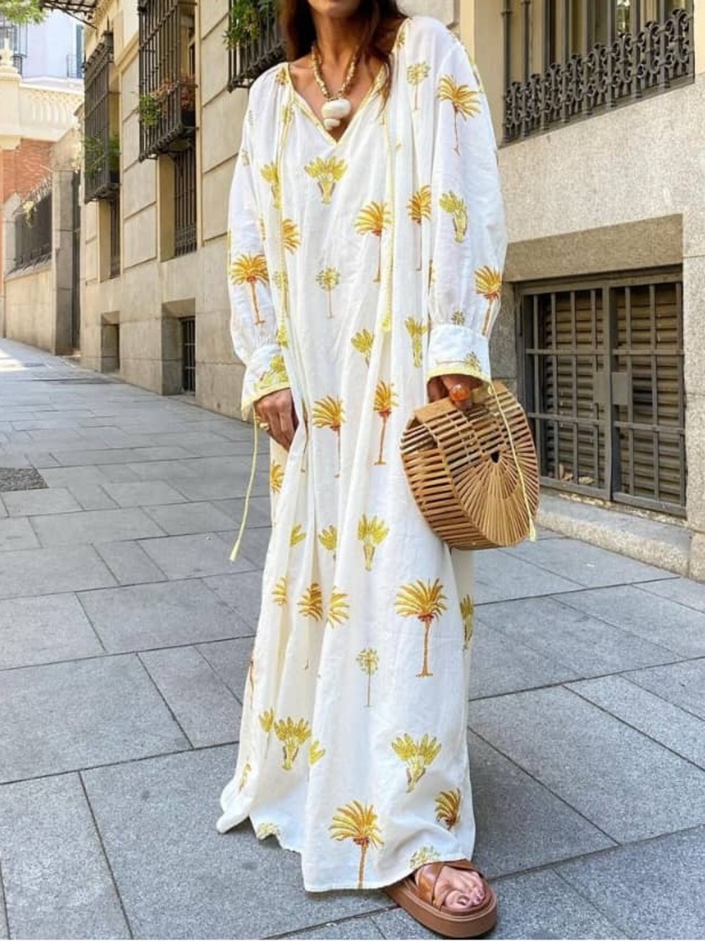 ANTIK BATIK Palmy Long Dress In Yellow Small